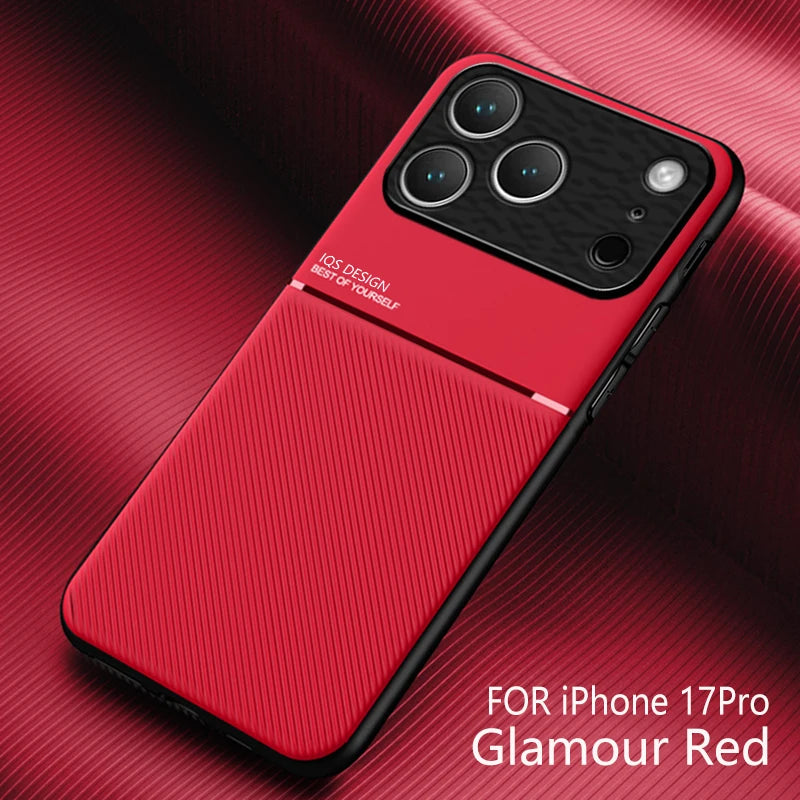 For Magsafe Leather Matte Magnetic Case For iPhone 17 Air 16 15 14 13 12 11 Pro Max Plus Wireless Charging Shockproof Back Cover