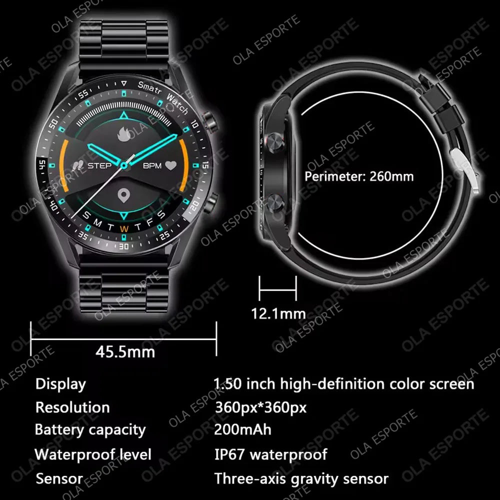 2025 NEW Smart Watch Women Men AMOLED Screen Bluetooth Call Full Touch Screen Weather Call Sports Smart Bracelet 5ATM Waterproof