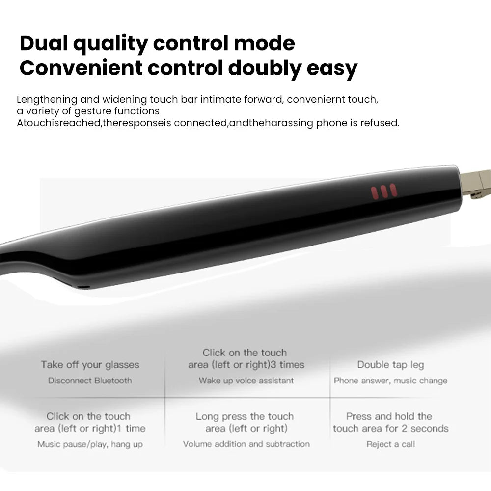 2025 New Smart Glasses M01 Bluetooth Sunglasses Black Technology Blue Light Filtering Polarized Lenses Life Waterproof For Men