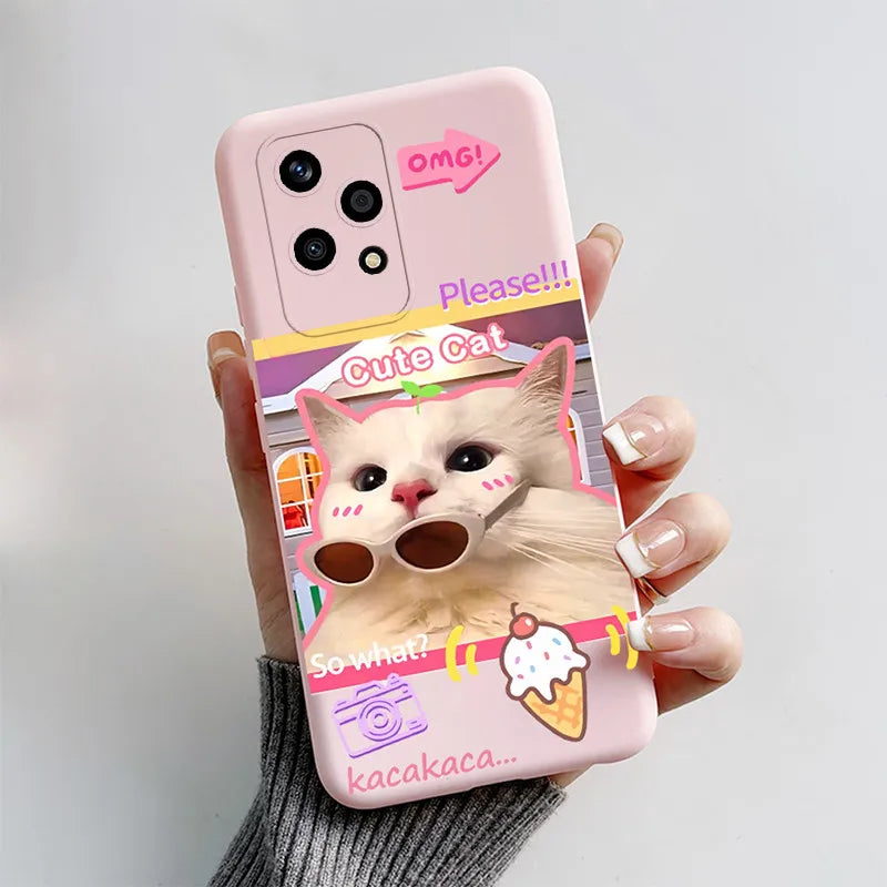 For Honor 200 Lite Case 2024 Cute Cat Cartoon Puppy Dog Bumper Silicone Soft TPU Cover For Honor 200 Lite 200Lite 5G Phone Cases