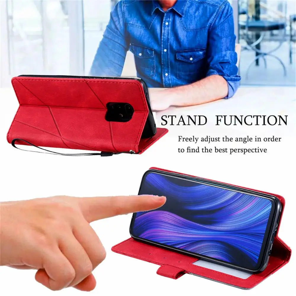 Leather Case For iPhone 16 Pro 15 14 Plus 13 12 Mini 11 Pro Max XS XR 7 8 Plus Magnetic Wallet Flip Card Holder Stand Bag Cover