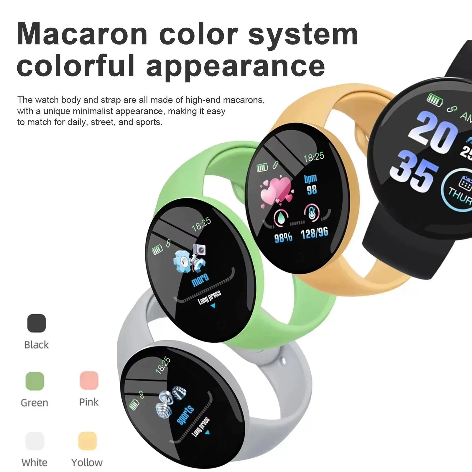 2025New Smartwatch Circular Color Screen With Multiple Sports Modes Call Information Reminder Photo Taking Music Bracelet