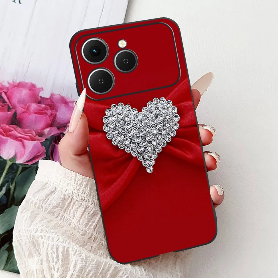 For Tecno Spark 40 Cover Case Luxury Fashion Butterfly Love Cute Cool Painted Back Cover For Techno Spark 40 Phone Case Silicone