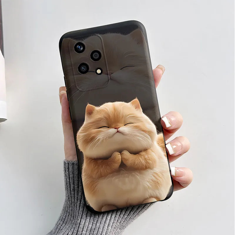 For Honor 200 Lite Case 2024 Cute Cat Cartoon Puppy Dog Bumper Silicone Soft TPU Cover For Honor 200 Lite 200Lite 5G Phone Cases