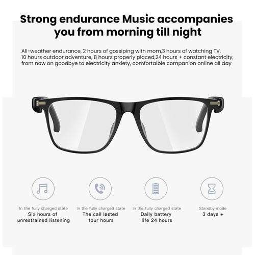 2025 New Smart Glasses M01 Bluetooth Sunglasses Black Technology Blue Light Filtering Polarized Lenses Life Waterproof For Men