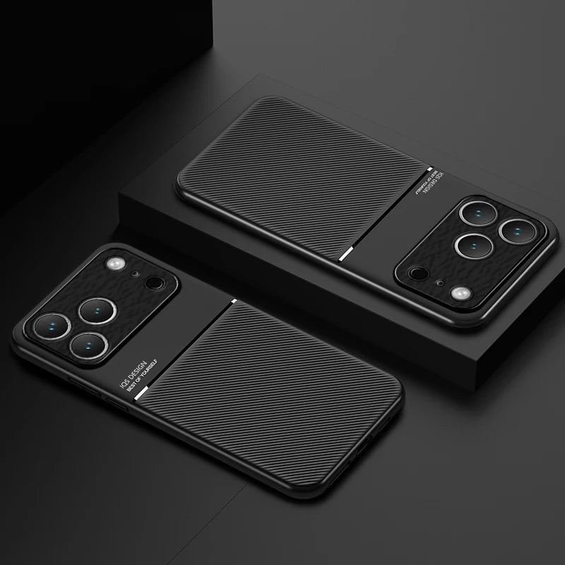 For Magsafe Leather Matte Magnetic Case For iPhone 17 Air 16 15 14 13 12 11 Pro Max Plus Wireless Charging Shockproof Back Cover