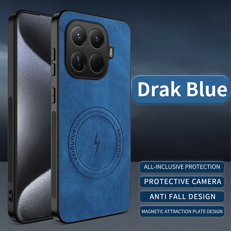 For Xiaomi Mi 15T 14T Pro Case Luxury PU Leather Skin Magnetic Magsafe Protective Back Cover For Mi 17 Pro Max 17Pro Phone Shell