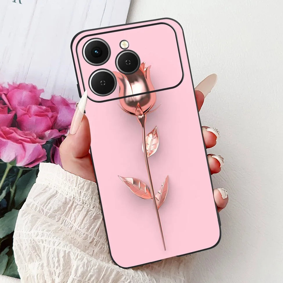 For Tecno Spark 40 Cover Case Luxury Fashion Butterfly Love Cute Cool Painted Back Cover For Techno Spark 40 Phone Case Silicone