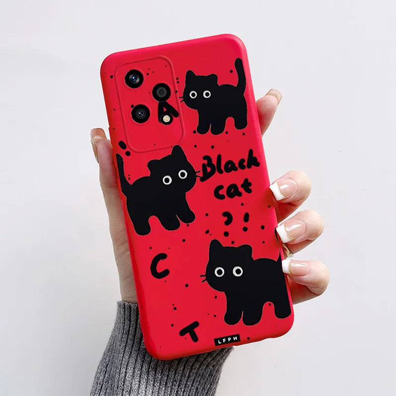 For Honor 200 Lite Case 2024 Cute Cat Cartoon Puppy Dog Bumper Silicone Soft TPU Cover For Honor 200 Lite 200Lite 5G Phone Cases