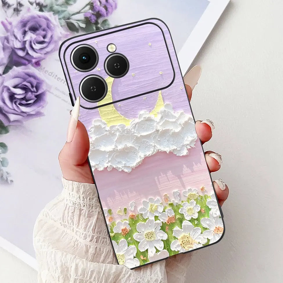 For Tecno Spark 40 Cover Case Luxury Fashion Butterfly Love Cute Cool Painted Back Cover For Techno Spark 40 Phone Case Silicone