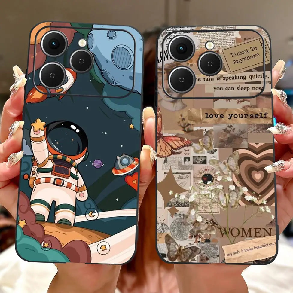 For Tecno Spark 40 Cover Case Luxury Fashion Butterfly Love Cute Cool Painted Back Cover For Techno Spark 40 Phone Case Silicone