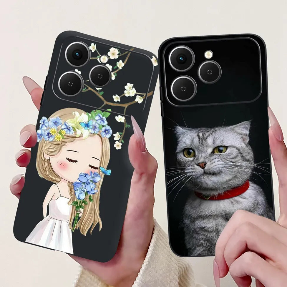 For Tecno Spark 40 Cover Case Luxury Fashion Butterfly Love Cute Cool Painted Back Cover For Techno Spark 40 Phone Case Silicone