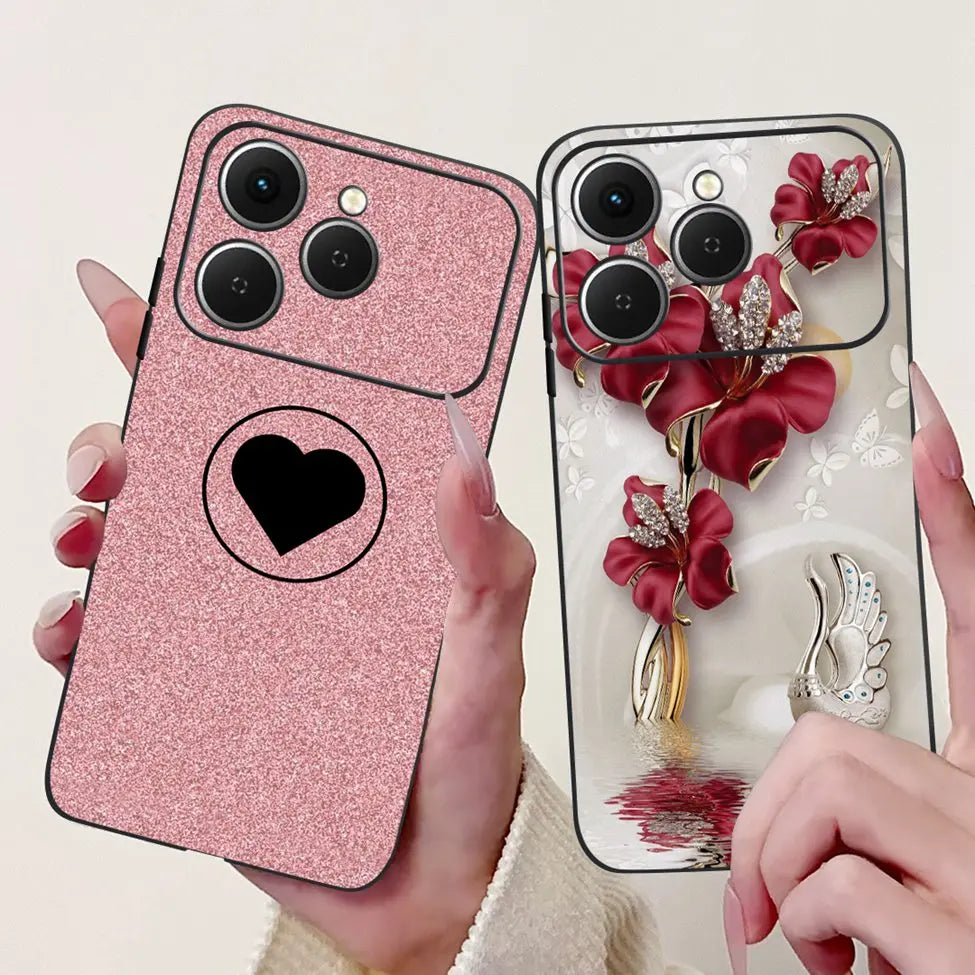 For Tecno Spark 40 Cover Case Luxury Fashion Butterfly Love Cute Cool Painted Back Cover For Techno Spark 40 Phone Case Silicone
