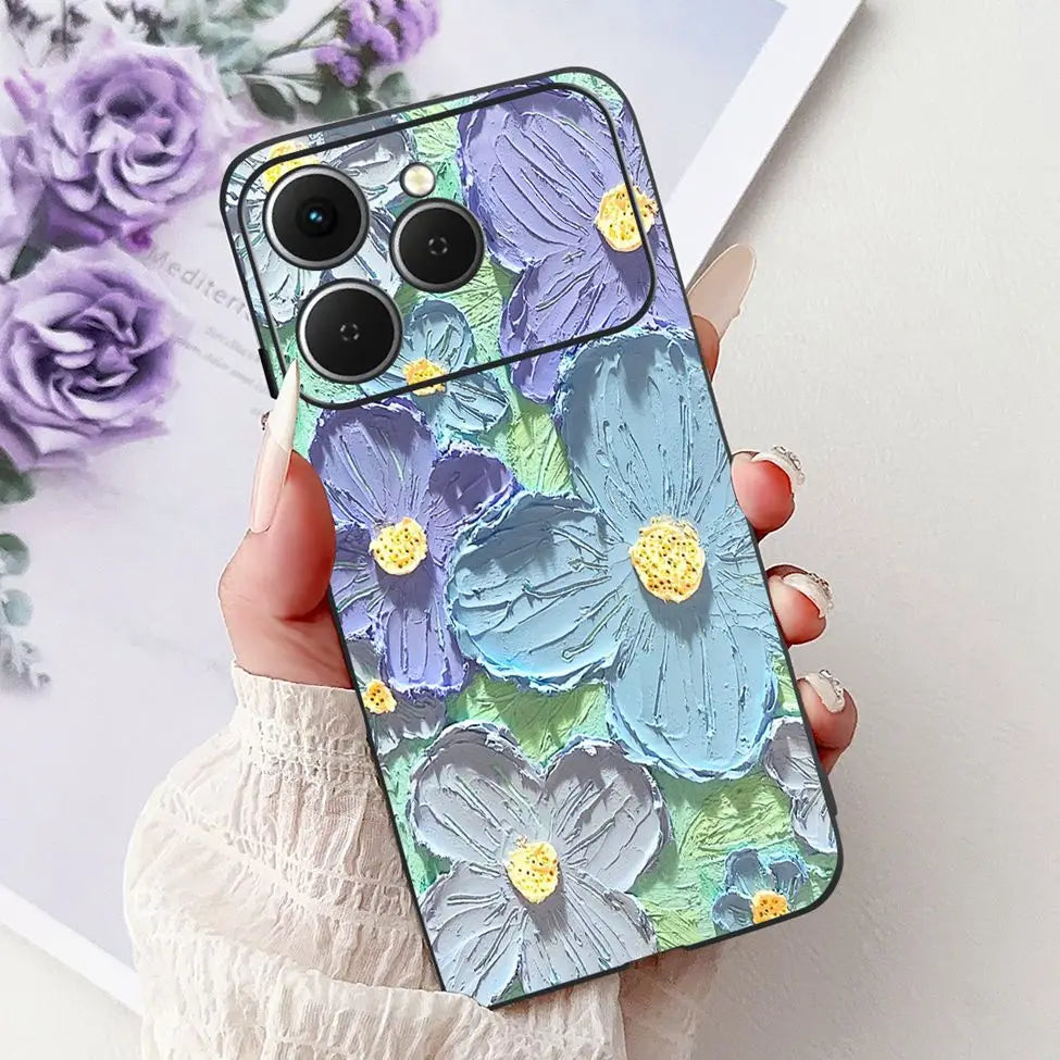 For Tecno Spark 40 Cover Case Luxury Fashion Butterfly Love Cute Cool Painted Back Cover For Techno Spark 40 Phone Case Silicone