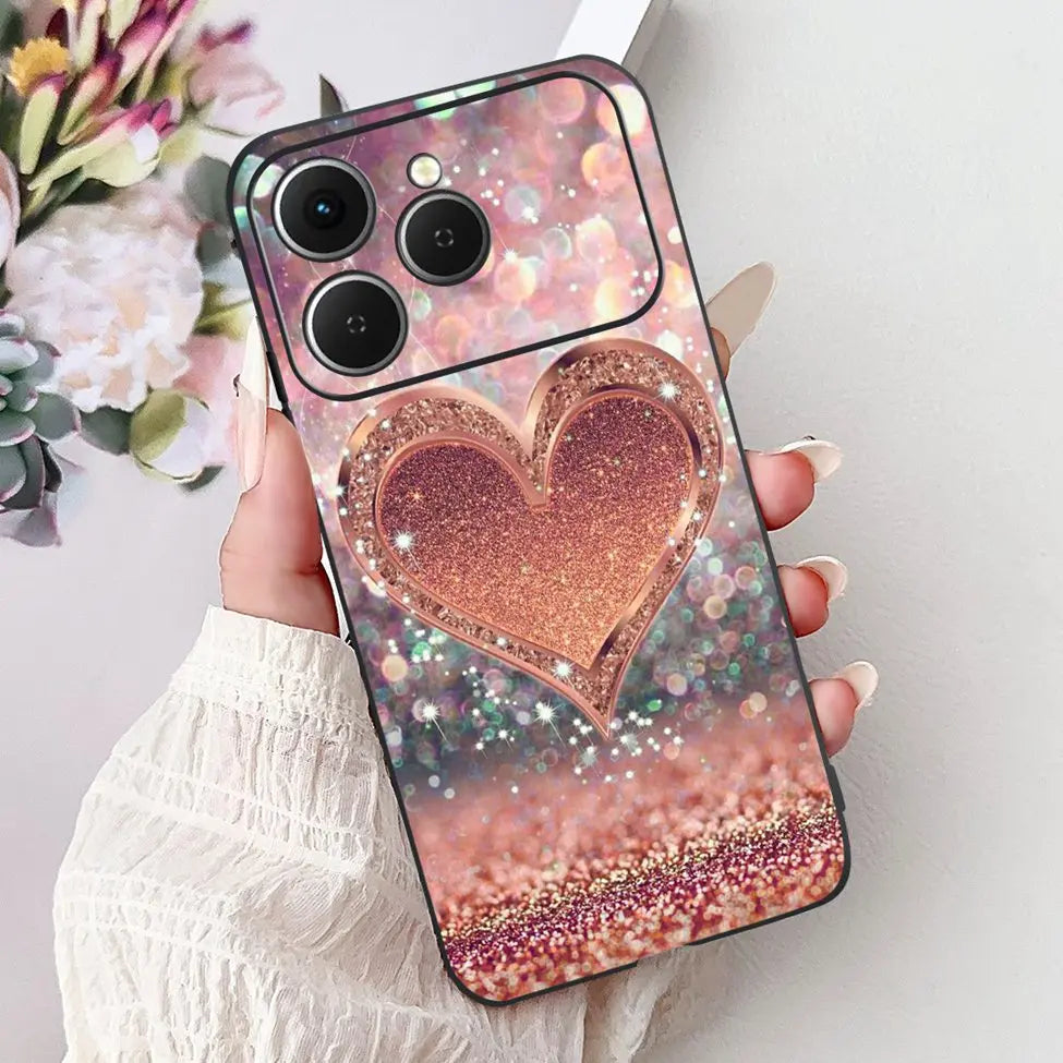 For Tecno Spark 40 Cover Case Luxury Fashion Butterfly Love Cute Cool Painted Back Cover For Techno Spark 40 Phone Case Silicone