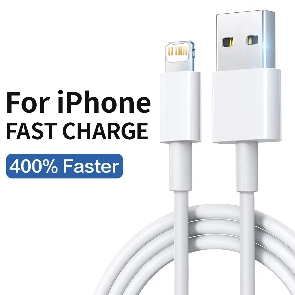 Fast Charging For iPhone Usb Cable 14 13 12 11 Pro Max Mini XR XS X SE 8 7 6 Plus 6s 5 5s Wire For iPad Charger Cord Accessories
